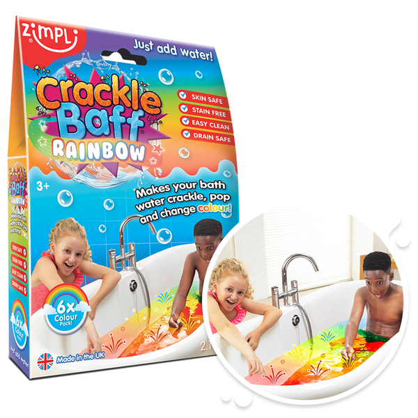 Zimpli Crackle Baff Rainbow - 6 Bath Pack Sensory Water Toy