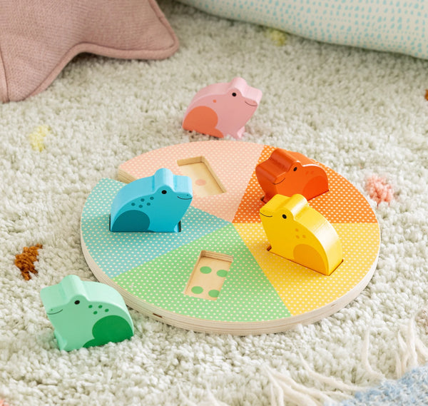 Nursery Counting Puzzle: Five Little Speckled Frog