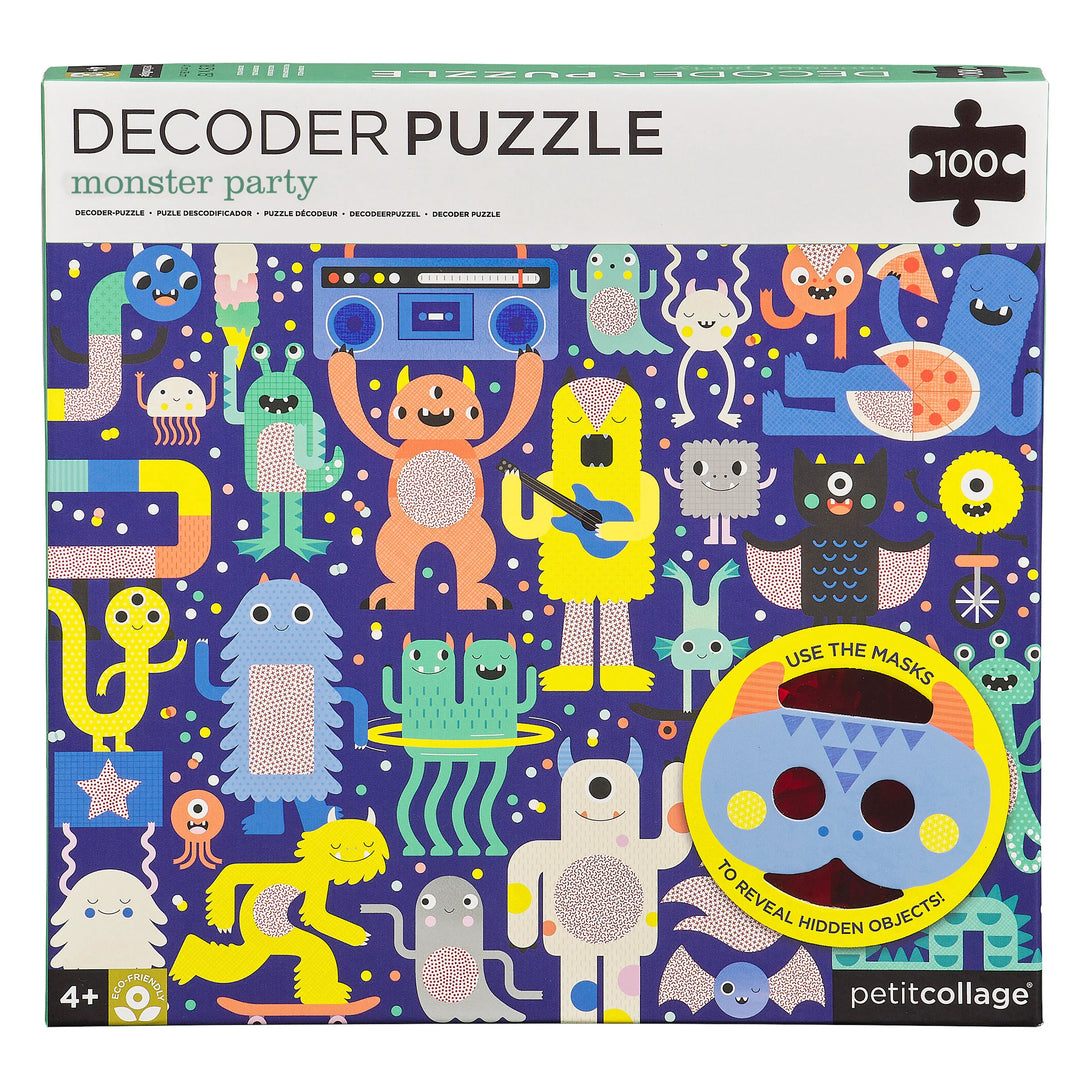 Monster Party: 100-Piece Decoder Puzzle – Baby Uni