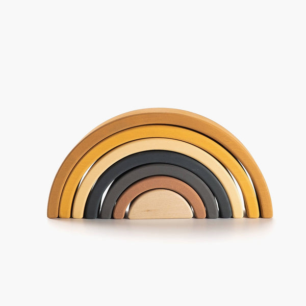 Wooden Rainbow toy / Mustard
