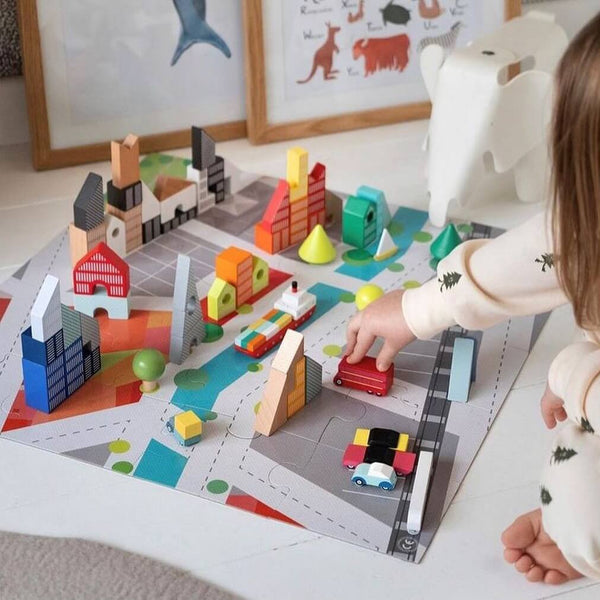 Kubix set - 60 building blocks + City Puzzle